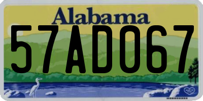 AL license plate 57AD067