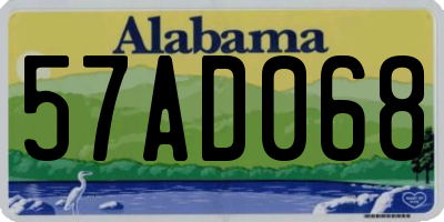 AL license plate 57AD068