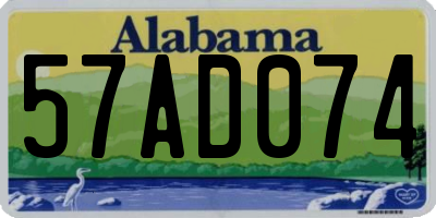 AL license plate 57AD074