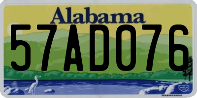 AL license plate 57AD076