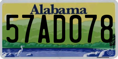 AL license plate 57AD078