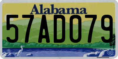 AL license plate 57AD079