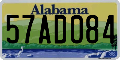 AL license plate 57AD084