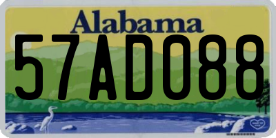 AL license plate 57AD088