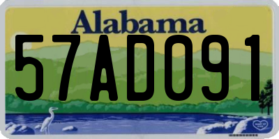 AL license plate 57AD091