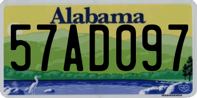 AL license plate 57AD097