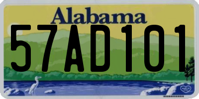 AL license plate 57AD101