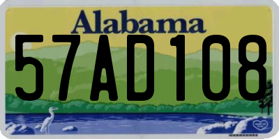 AL license plate 57AD108