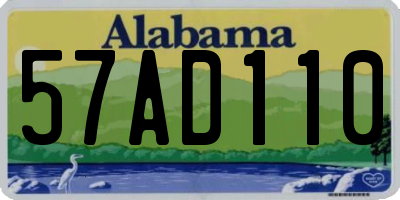 AL license plate 57AD110