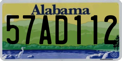 AL license plate 57AD112