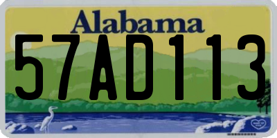 AL license plate 57AD113