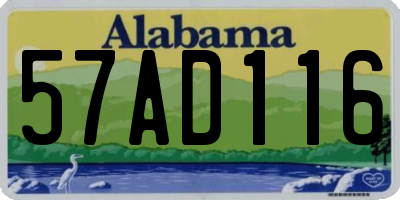 AL license plate 57AD116
