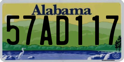 AL license plate 57AD117