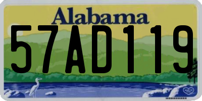 AL license plate 57AD119