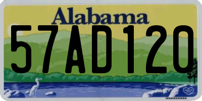 AL license plate 57AD120
