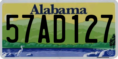 AL license plate 57AD127