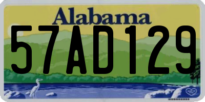 AL license plate 57AD129