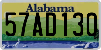 AL license plate 57AD130
