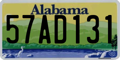AL license plate 57AD131
