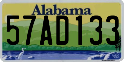 AL license plate 57AD133