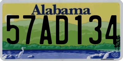 AL license plate 57AD134