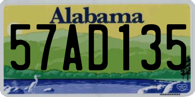 AL license plate 57AD135