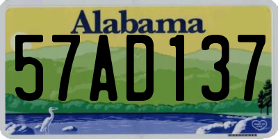 AL license plate 57AD137