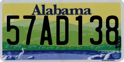 AL license plate 57AD138