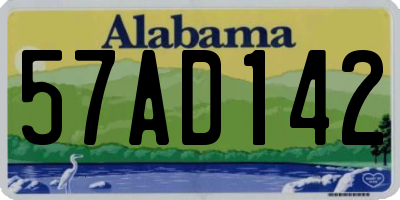 AL license plate 57AD142