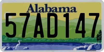 AL license plate 57AD147