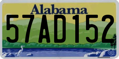 AL license plate 57AD152