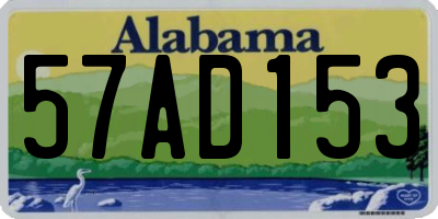 AL license plate 57AD153