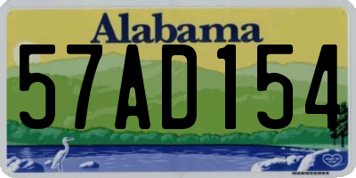 AL license plate 57AD154