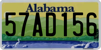 AL license plate 57AD156