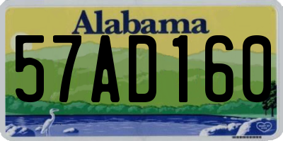 AL license plate 57AD160