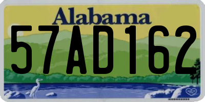 AL license plate 57AD162
