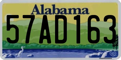 AL license plate 57AD163
