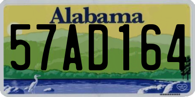 AL license plate 57AD164