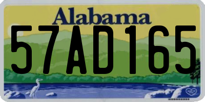 AL license plate 57AD165