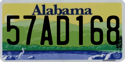 AL license plate 57AD168
