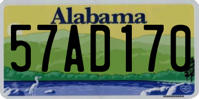 AL license plate 57AD170