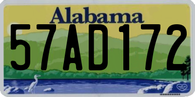 AL license plate 57AD172