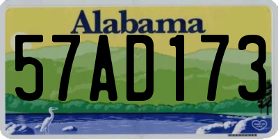 AL license plate 57AD173