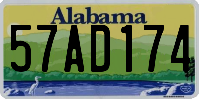 AL license plate 57AD174