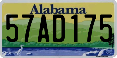 AL license plate 57AD175