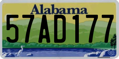 AL license plate 57AD177