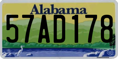 AL license plate 57AD178