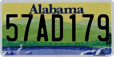 AL license plate 57AD179