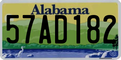 AL license plate 57AD182