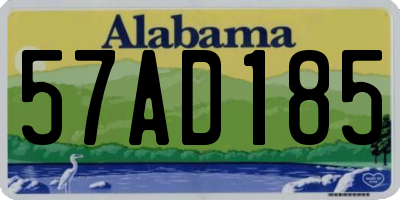 AL license plate 57AD185